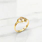 Anillo corazón cintillo circónes oro 18k  - Miniatura 4