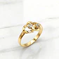 Anillo corazón cintillo circónes oro 18k  - Miniatura 1