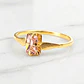 Anillo chatón rosa de Francia juvenil Oro 18k - Miniatura 3