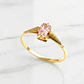 Anillo chatón rosa de Francia juvenil Oro 18k - Miniatura 4