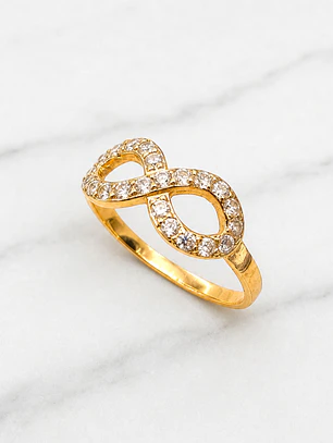 Anillo eterno circones Oro 18k