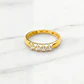 Anillo medio cintillo grifa con circones Oro 18k - Miniatura 5