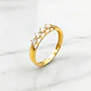 Anillo medio cintillo grifa con circones Oro 18k - Miniatura 1