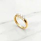 Anillo medio cintillo grifa con circones Oro 18k - Miniatura 3