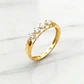 Anillo medio cintillo grifa con circones Oro 18k - Miniatura 4