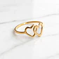 Anillo dos corazones Oro 18k - Miniatura 4