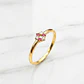 Anillo rosa rubíes con circónes Oro 18k - Miniatura 4