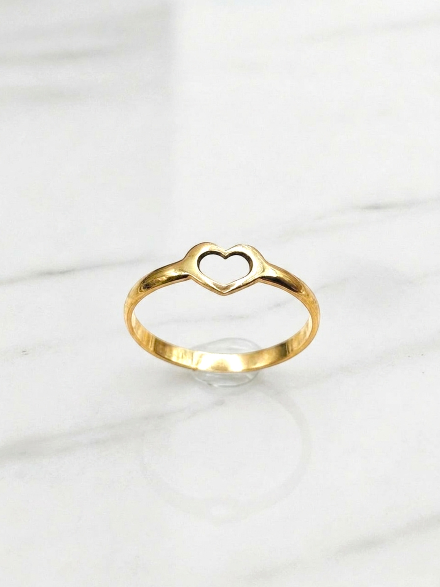 Anillo silueta corazón Oro 18k 1