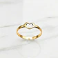 Anillo silueta corazón Oro 18k - Miniatura 1