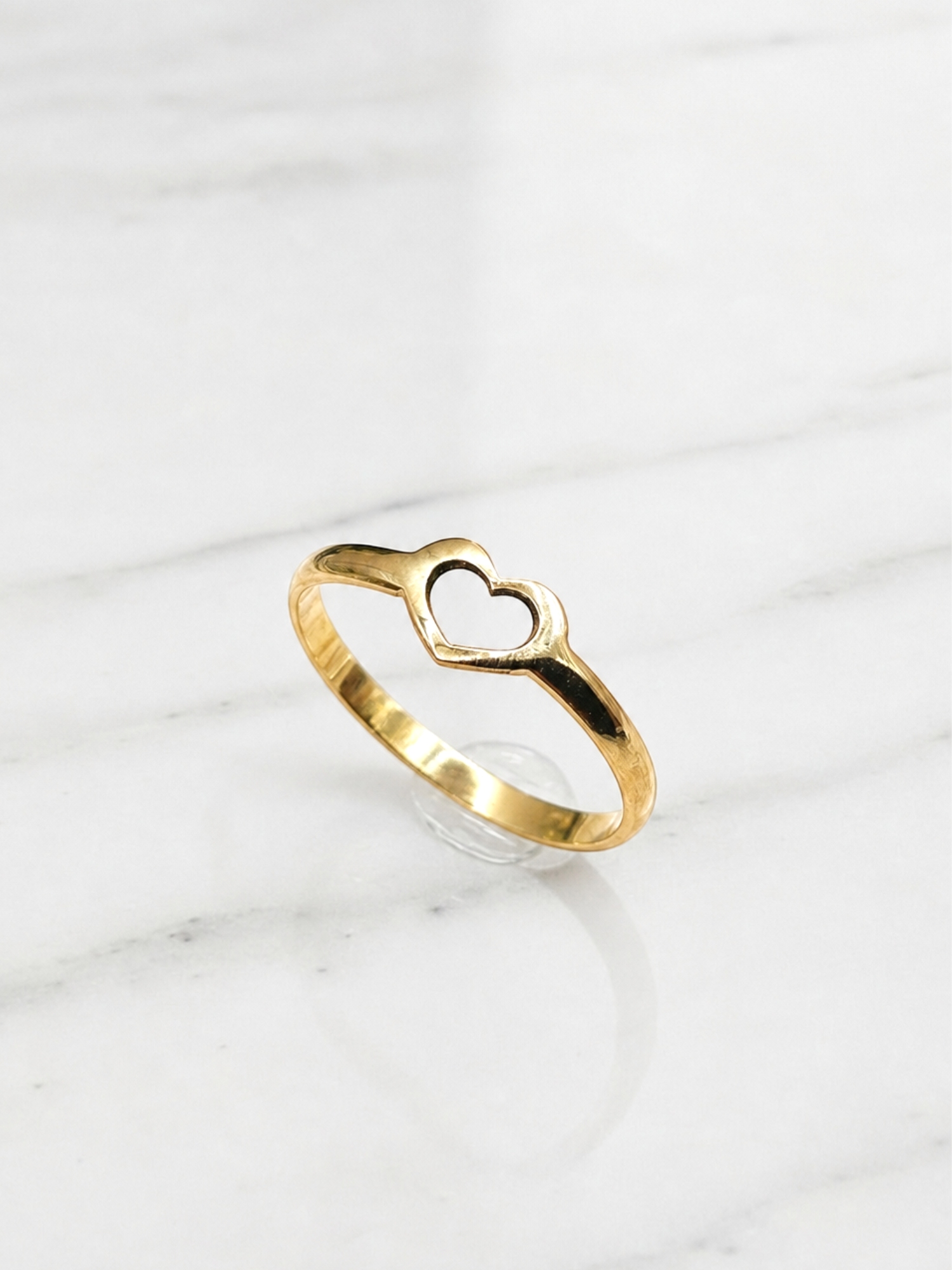 Anillo silueta corazón Oro 18k 4