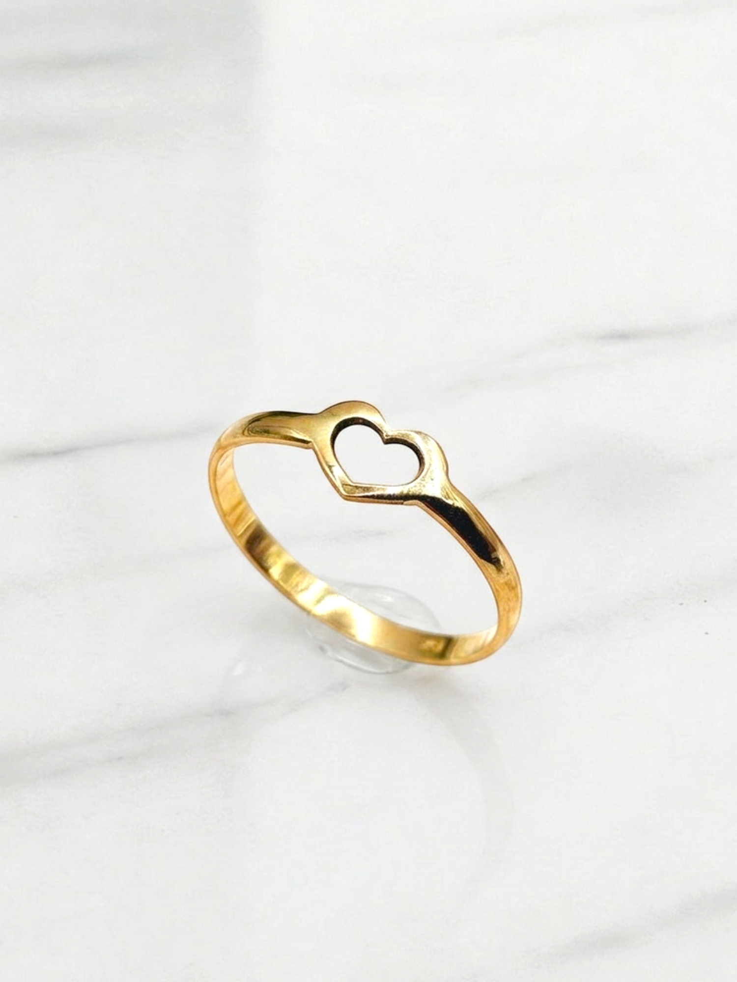 Anillo silueta corazón Oro 18k 5