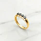 Anillo medio cintillo grifa ónix Oro 18k - Miniatura 1