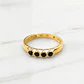 Anillo medio cintillo grifa ónix Oro 18k - Miniatura 2