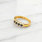 Anillo medio cintillo grifa ónix Oro 18k - Miniatura 4