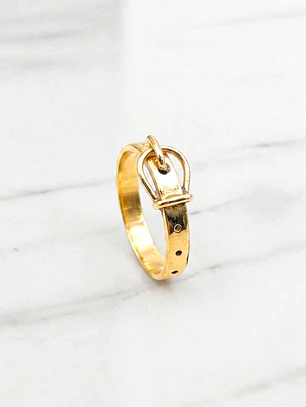 Anillo enganche con broche Oro 18k