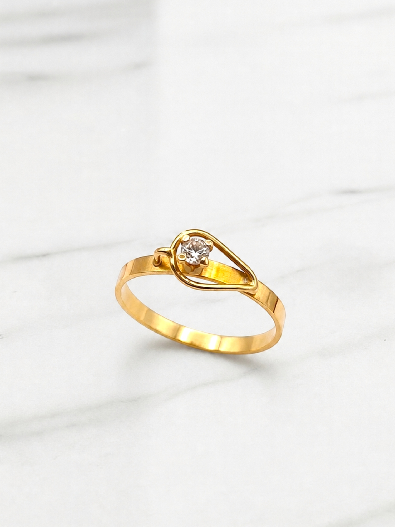 Anillo cinturon Circón Oro 18k  3