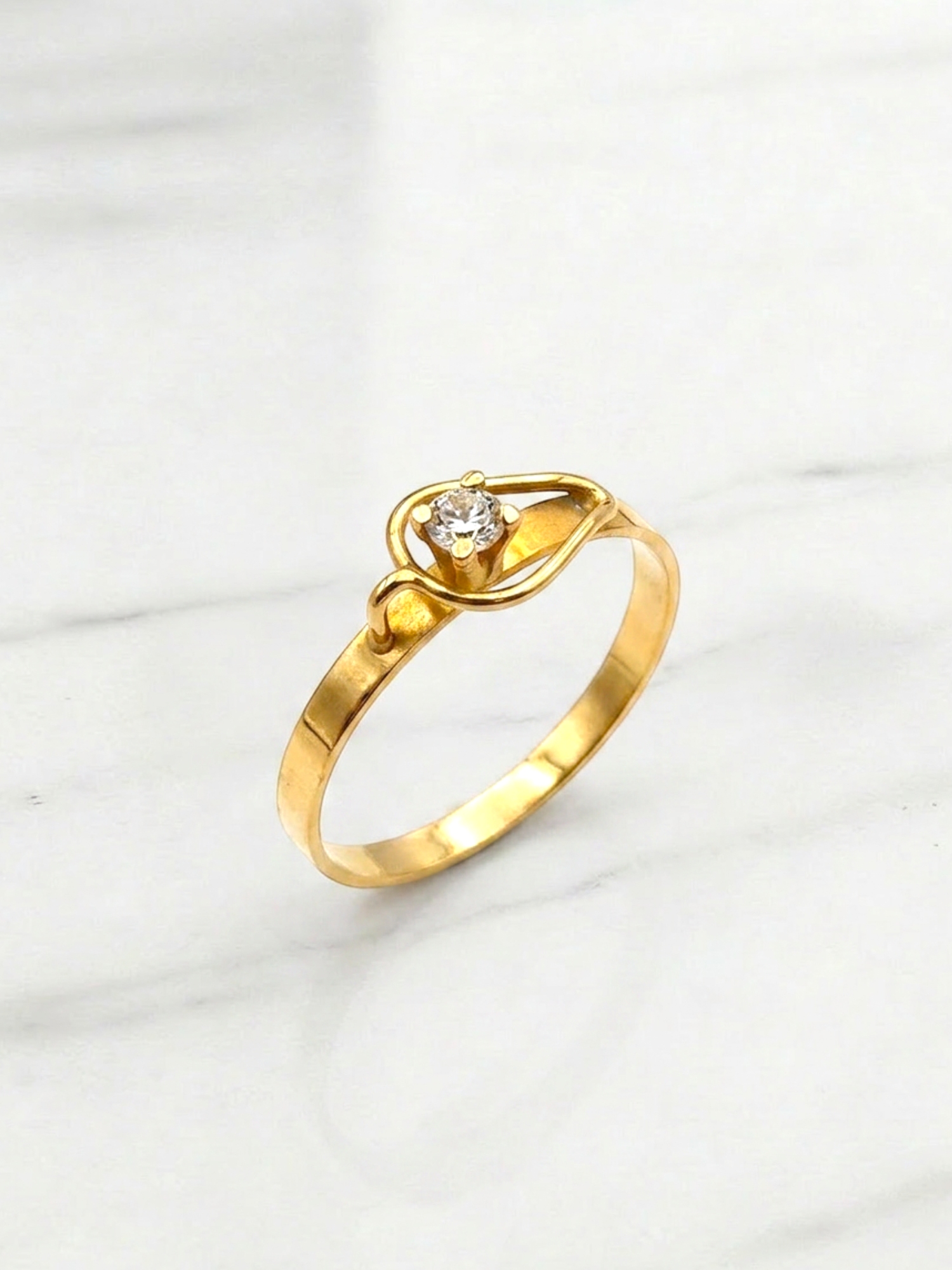 Anillo cinturon Circón Oro 18k  4