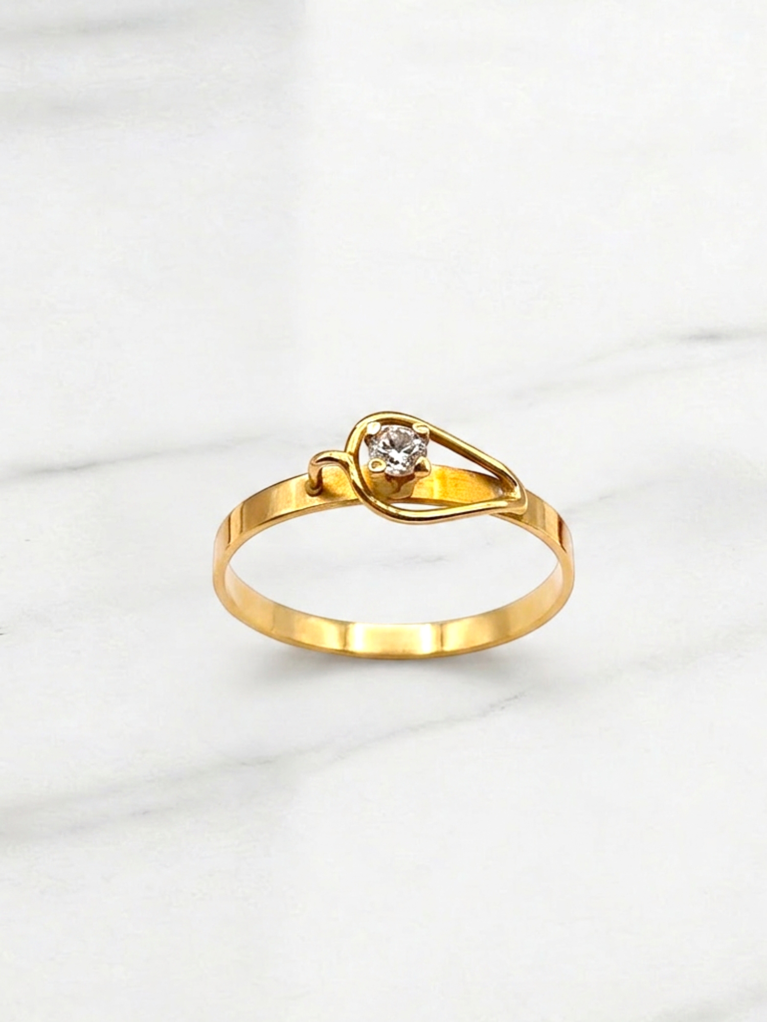Anillo cinturon Circón Oro 18k  1