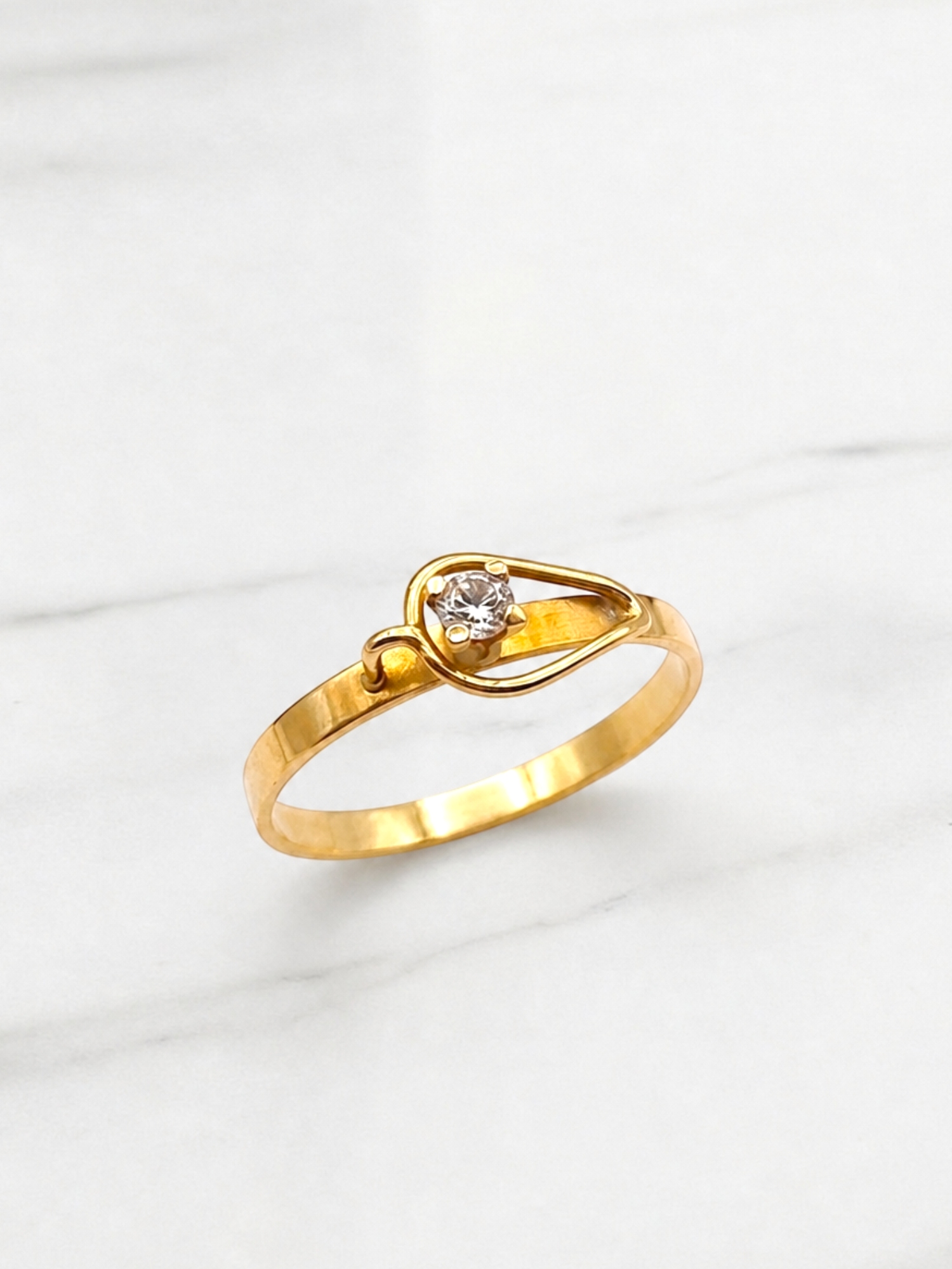 Anillo cinturon Circón Oro 18k  2