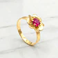 Anillo roseta rubí Oro 18k - Miniatura 3