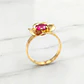 Anillo roseta rubí Oro 18k - Miniatura 6