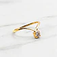 Anillo silueta circón Oro 18k - Miniatura 1