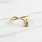 Anillo silueta circón Oro 18k - Miniatura 4