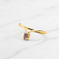 Anillo silueta circón Oro 18k - Miniatura 3