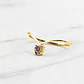Anillo silueta circón Oro 18k - Miniatura 5