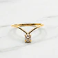 Anillo silueta circón Oro 18k - Miniatura 2