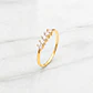 Anillo medio cintillo 5 circones Oro 18k - Miniatura 2