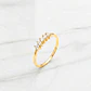 Anillo medio cintillo 5 circones Oro 18k - Miniatura 3