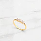 Anillo medio cintillo 5 circones Oro 18k - Miniatura 1