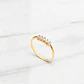 Anillo medio cintillo 5 circones Oro 18k - Miniatura 4