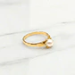 Anillo pistilo perla cultivada Oro 18k - Miniatura 2