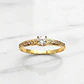 Anillo solitario cintillo circónes Oro 18k - Miniatura 2
