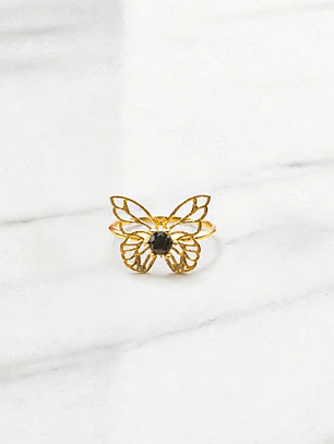 Anillo mariposa onix Oro 18k