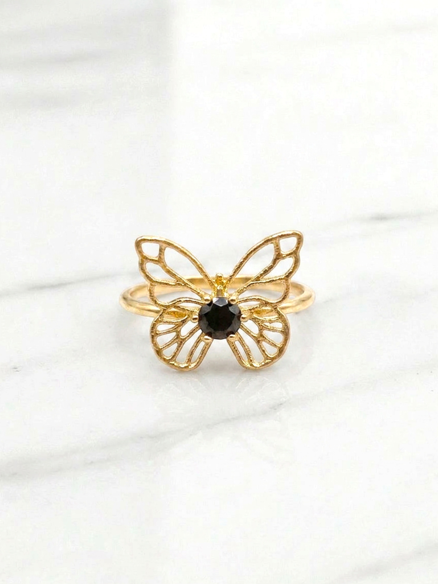 Anillo mariposa onix Oro 18k 3
