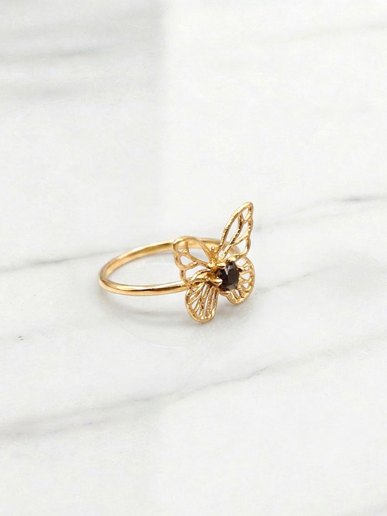 Anillo mariposa onix Oro 18k 1