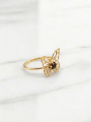 Anillo mariposa onix Oro 18k