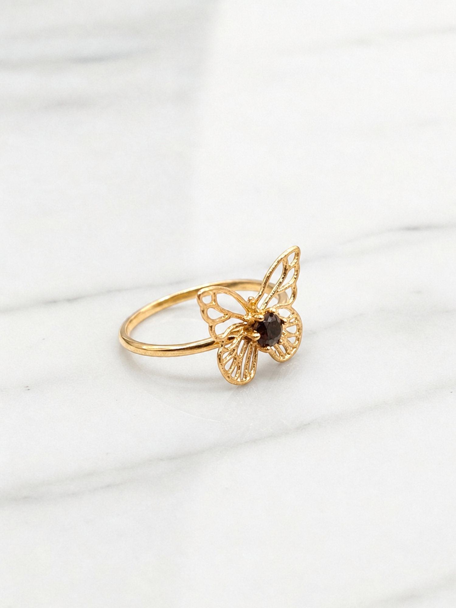 Anillo mariposa onix Oro 18k 4
