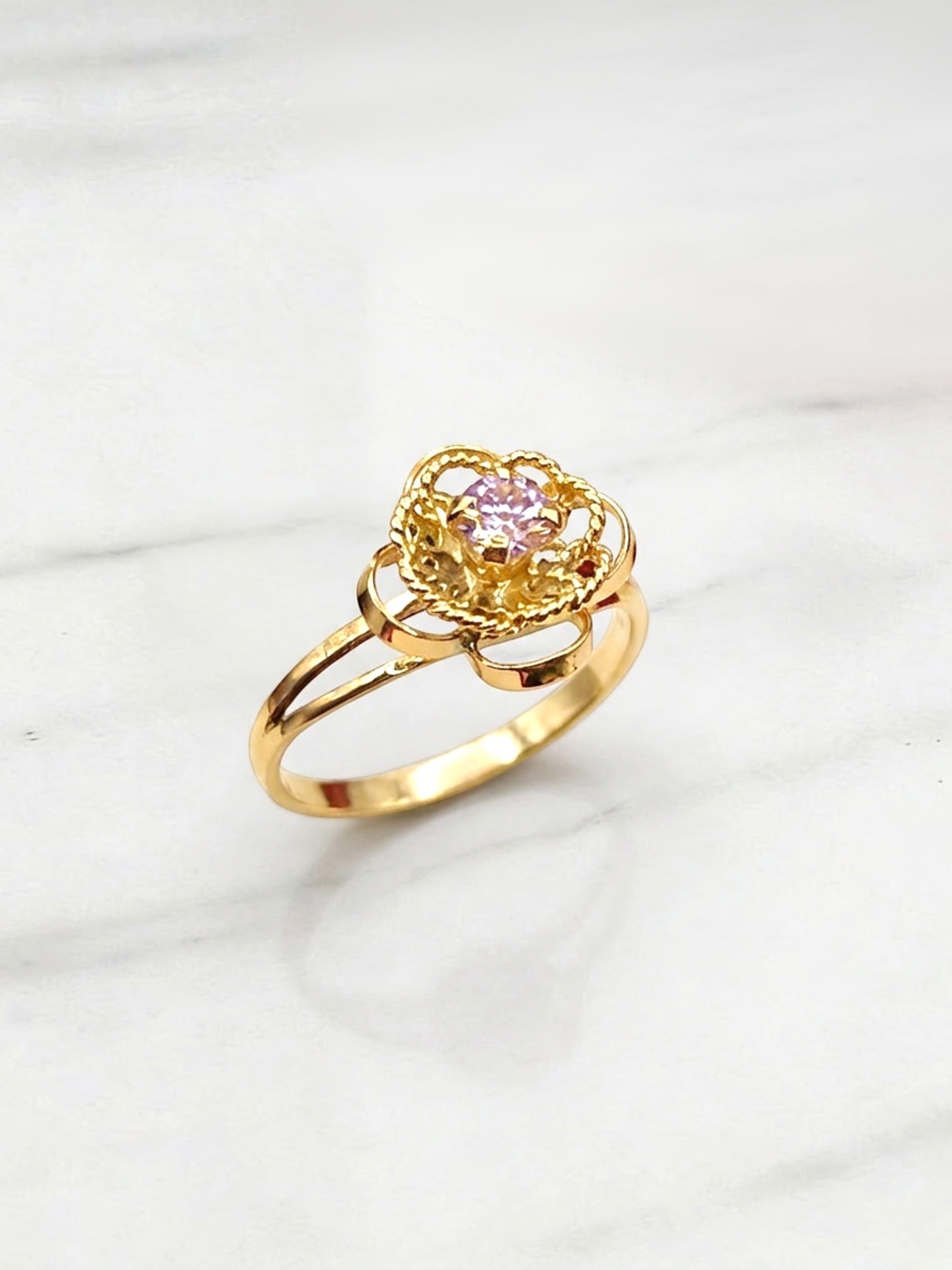 Anillo doble Rosa de Francia Oro 18k 2