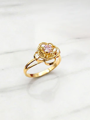Anillo doble Rosa de Francia Oro 18k