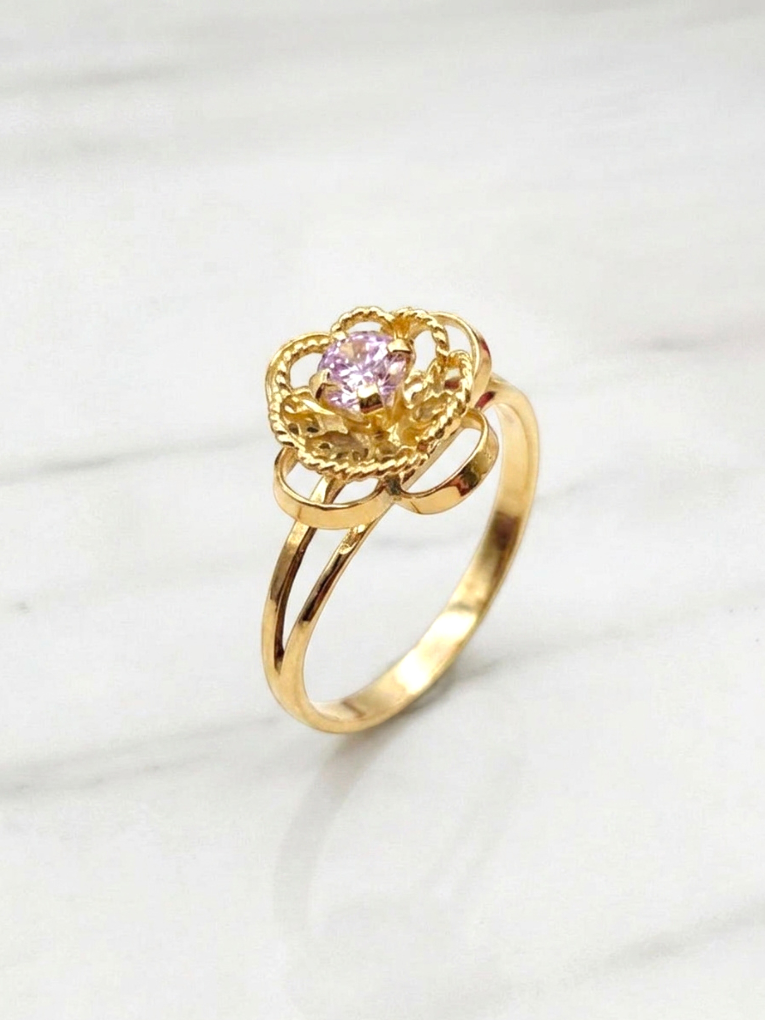 Anillo doble Rosa de Francia Oro 18k 3