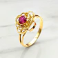 Anillo flor rubí Oro 18k - Miniatura 5