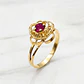 Anillo flor rubí Oro 18k - Miniatura 4