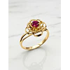 Anillo flor rubí Oro 18k