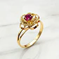 Anillo flor rubí Oro 18k - Miniatura 3