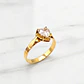 Anillo corazón circon Oro 18k - Miniatura 3