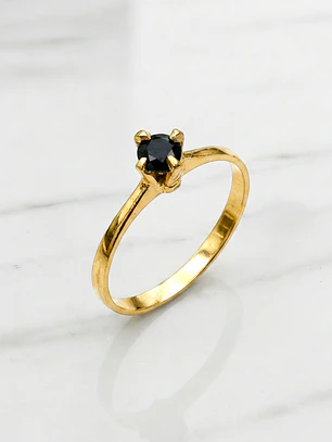 Anillo solitario Onix Oro 18k 